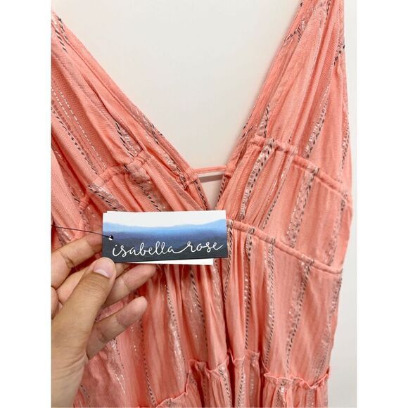 Isabella Rose‎ Dress Size Large Salmon Color Jubille Summer Wear NWT - Picture 6 of 12
